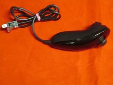 Nintendo OEM Nunchuck Black For Wii Very Good 9956