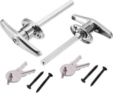 2 Set Universal Garage Shed Door Keyed T-Handle Lock Kit Shed Door Lock T Handle