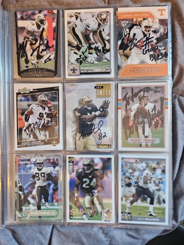 New Orleans Saints signiertes Karten Lot mit Binder. Sport Illustrierte Zeitschrift. - Bild 6 von 13