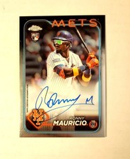 Ronny Mauricio 2024 Topps Chrome RC AUTO Mets AUTOGRAPH Raw z26