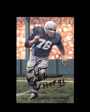 Lou Creekmur PSA DNA Signed Goal Line Art Card GLAC Autograph HOF 96