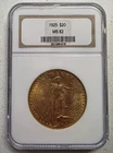 1925 $20 Saint-Gaudens Double Eagle MS 62