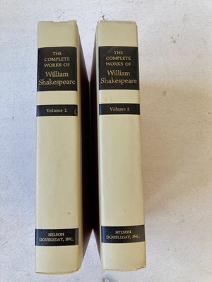 The Complete Works of William Shakespeare Volume 1 And 2 Doubleday hardcover