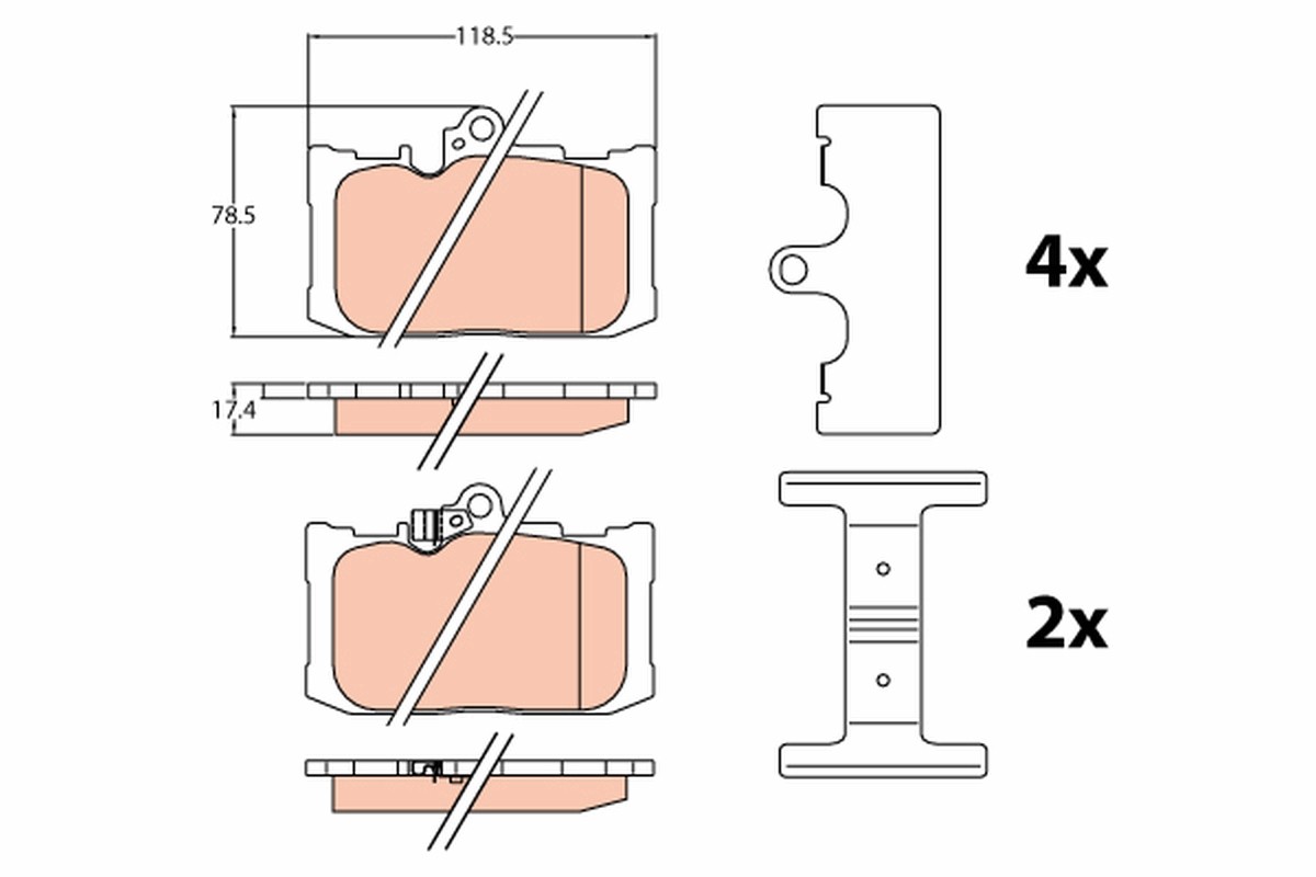 Plaquettes de frein TRW GDB4460 d'une endurance supérieure pour frein à disque
