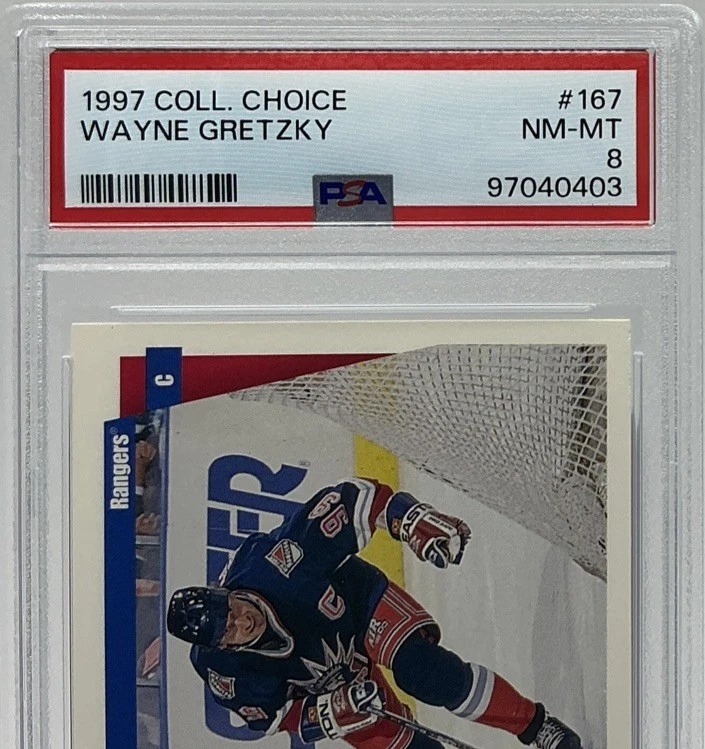 Wayne Gretzky PSA 8 1997-98 Collector's Choice #167 "Great One" New York Rangers - Image 2 of 4