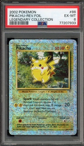 Pokemon Pikachu Legendary Coll. Reverse Holo #86 PSA 6