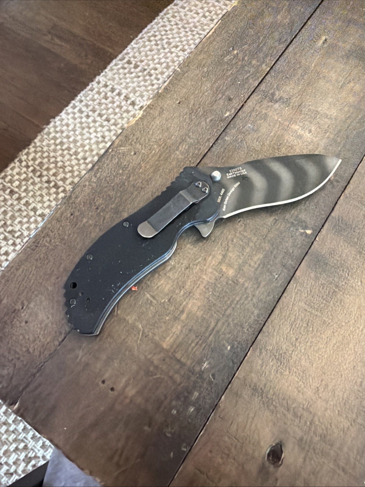 Zero Tolerance ZT 0350 TSST  Tiger Stripe DLC Speed Safe Ken Onion Design
