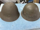 WW2 Japanese Military Steel Helmets (x2) – Original Imperial Army Type 90