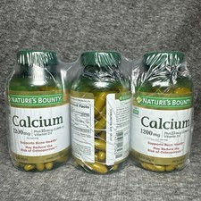 Nature's Bounty 1200mg Calcium  1000IU Vitamin D3 120 Softgels 3 PACK EXP: 2027