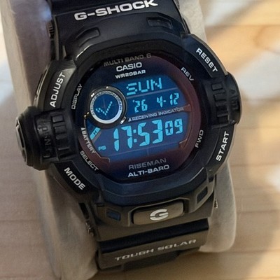 Casio G-Shock GW-9200BWJ-1 Garish Black Riseman Solar Atomic