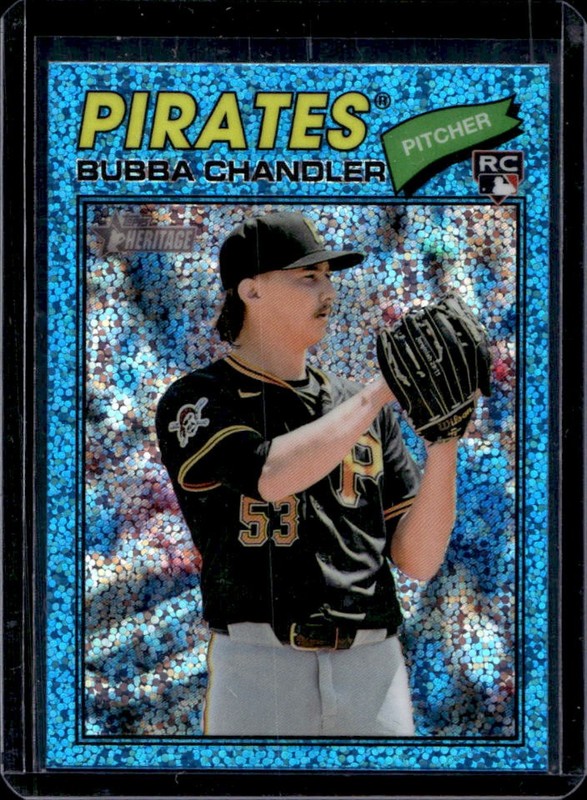 2026 Topps Heritage Bubba Chandler Chrome RC Light Blue Sparkle Refractor #265