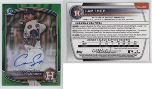 2025 Bowman Chrome Prospect Green Lava Refractor /99 Cam Smith #CPA-CSM Auto