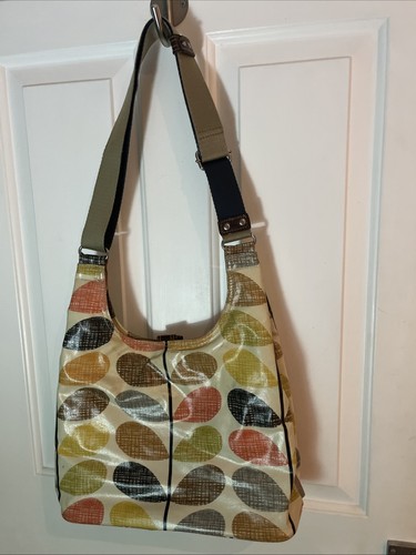 Orla Kiely Etc Midi Crossbody Umhängetasche Wachstuch Stielmuster - Bild 2 von 3