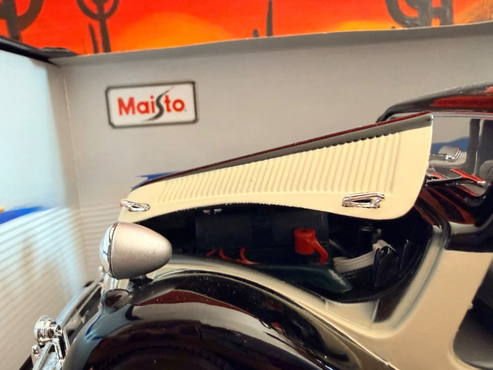 MAISTO CITROEN 15CV TRACTION 6CYL 1/18 BICOLORE EN BOITE - Photo 3/4