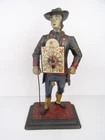 Dutch Vintage Antique Black Forest Figure Clock Seller Man of Time