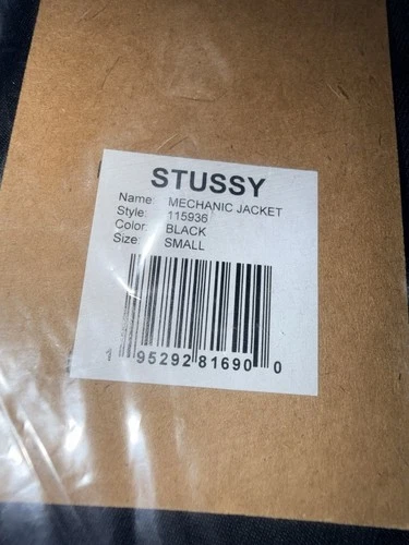 Stussy Mechanic Jacket - Small - Black - Style - 115936 - New With Tags image 8