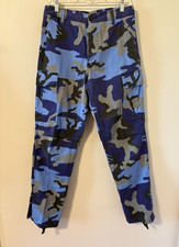 Rothco BDU Cargo Pants Sky Blue Camo Military Tactical Button Fly War Core