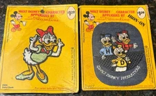 Vintage Streamline Walt Disney Applique Patch's Daisy Duck & Nephews New in Pkg