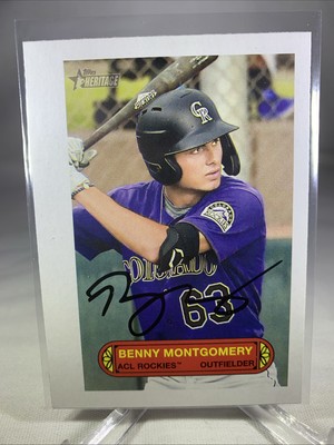 Benny Montgomery Rockies #6 Prospect - 2022 Heritage 1973 Topps Baseball Pin-Up