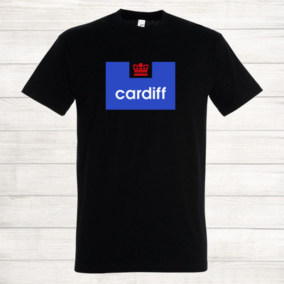 Cardiff City lässiges Wochenende Fußball Samstag The Bluebirds Wales CCFC T-Shirt