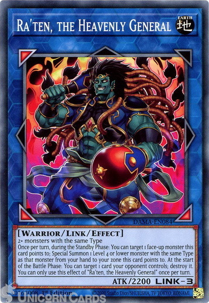 DAMA-EN084 Ra'ten, the Heavenly General Common 1st Edition Mint YuGiOh Card