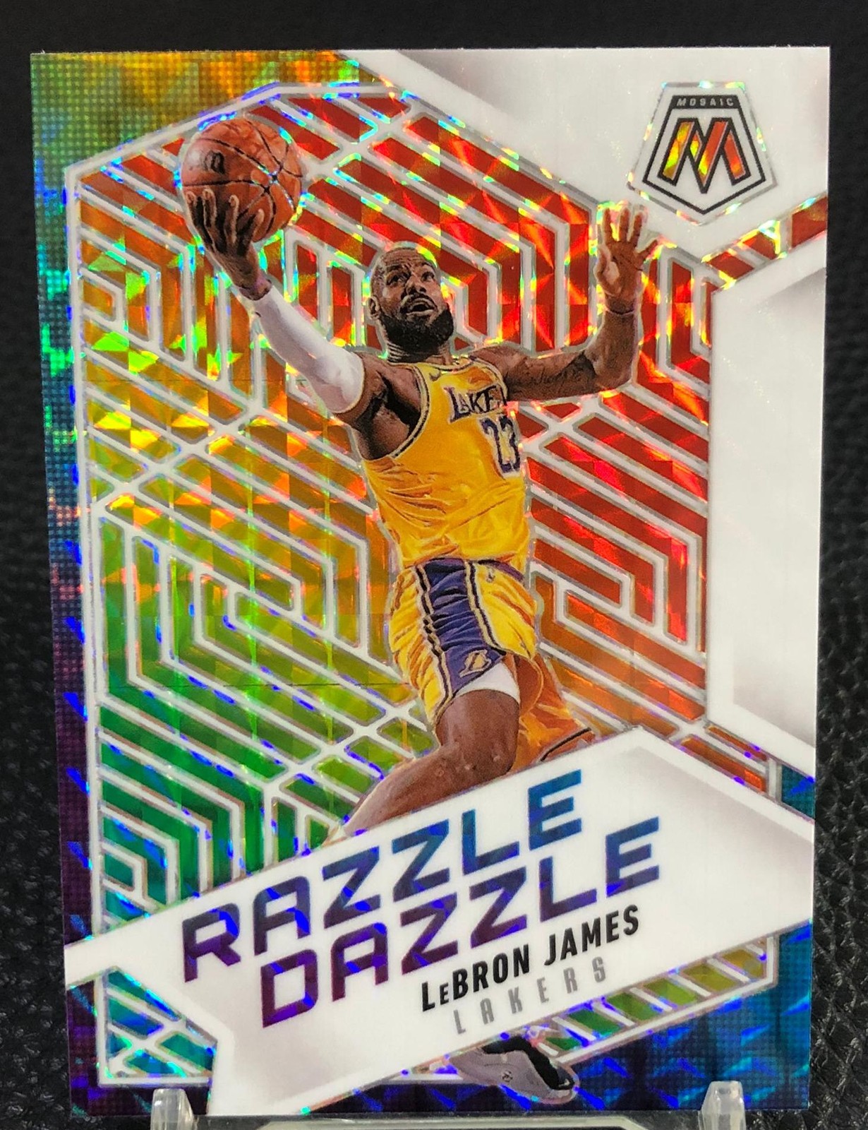 2024-25 Panini Mosaic LeBron James #10 Razzle Dazzle Case Hit SSP