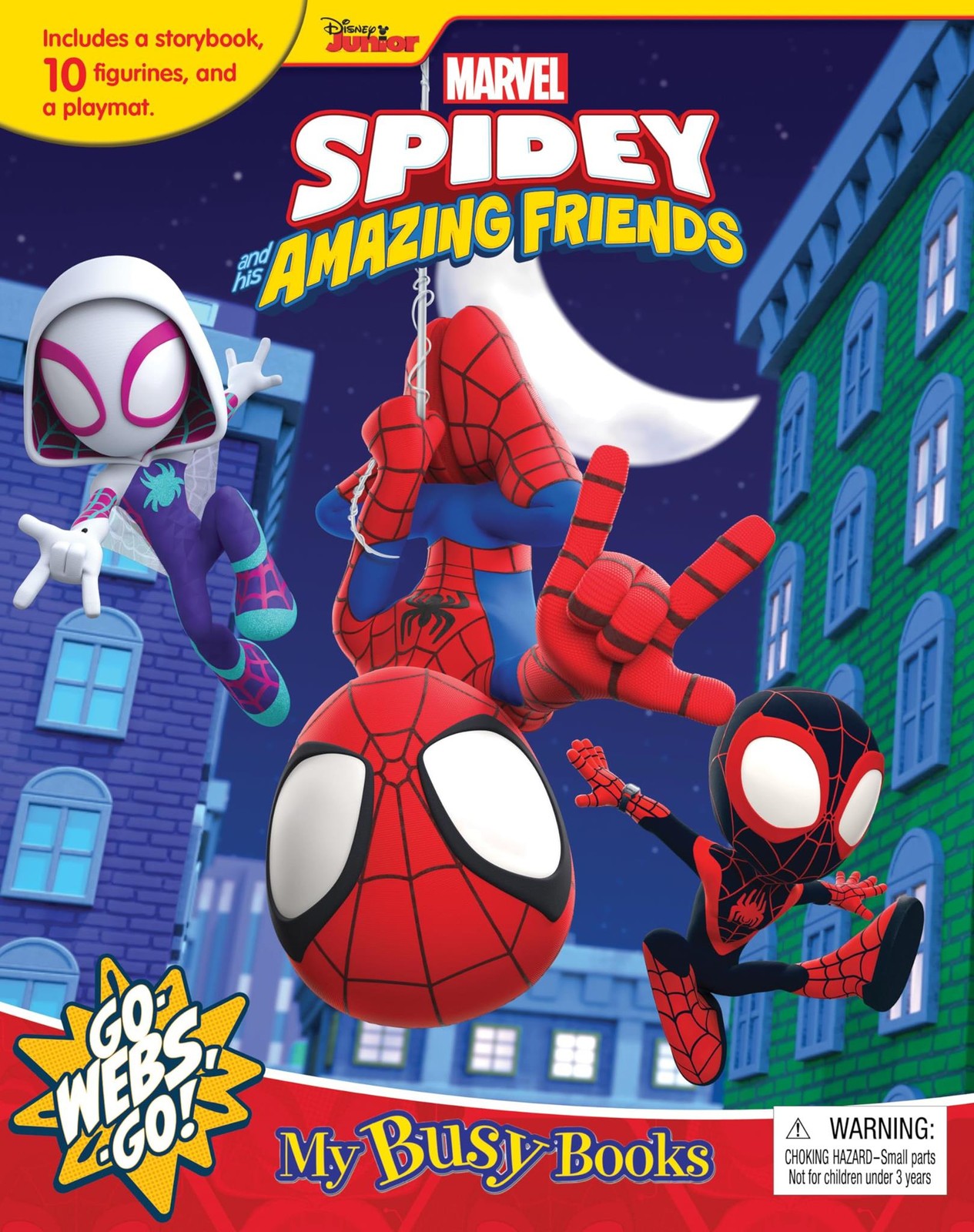 Marvel Spidey and his Amazing Friends My Busy Books - 10 figurines, playmat