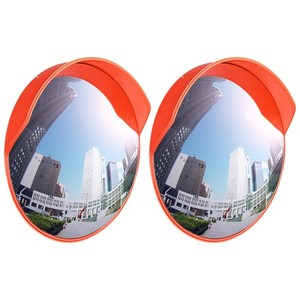 2 Pcs 23" Blind Spot Wide Angle Convex Security Outdoor Parking Traffic Mirror