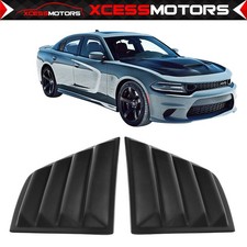 Fits 11-23 Dodge Charger V2 Style Side Window Scoop Louver Cover - Matte PP