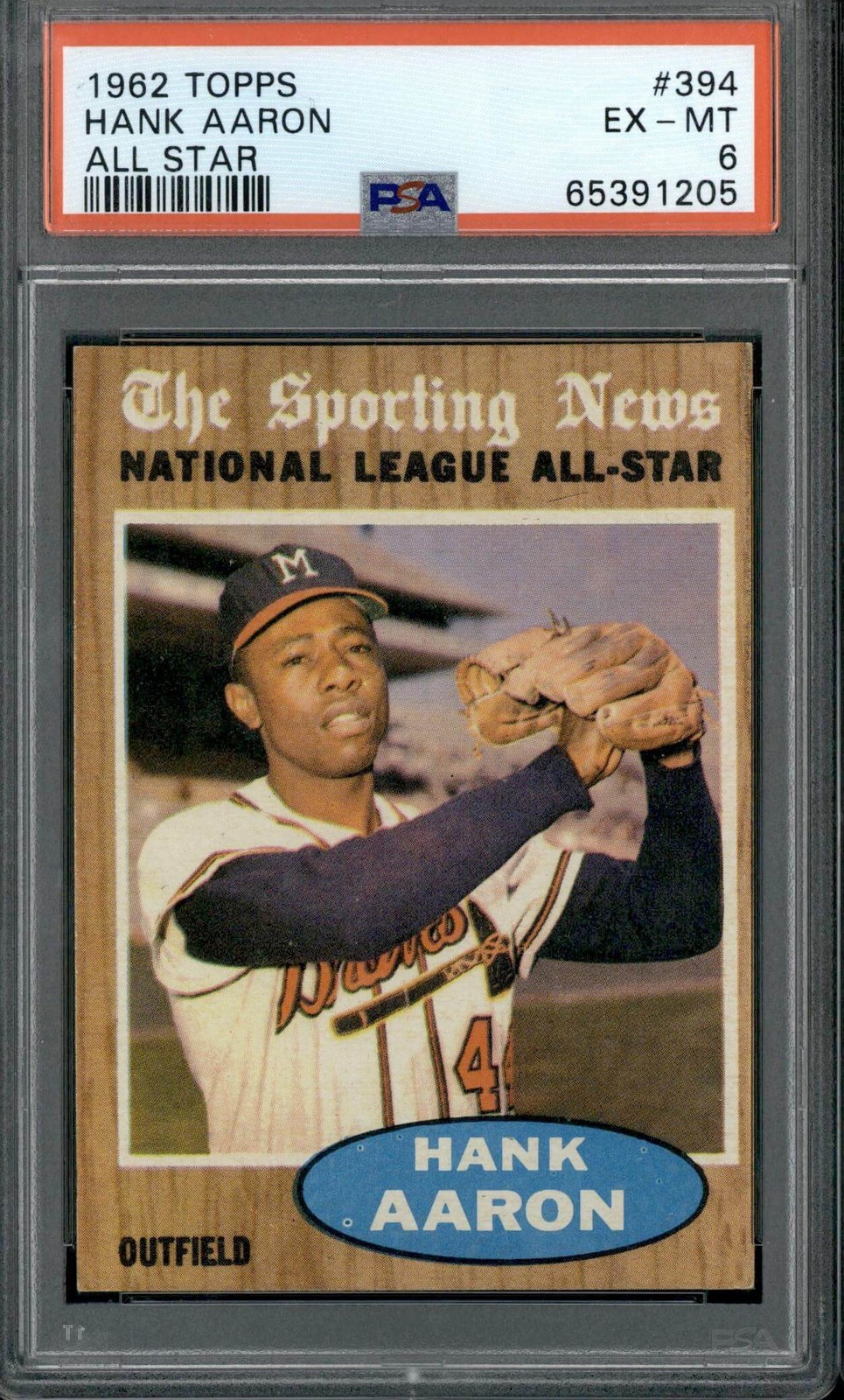 1962 Topps #394 Hank Aaron - PSA 6
