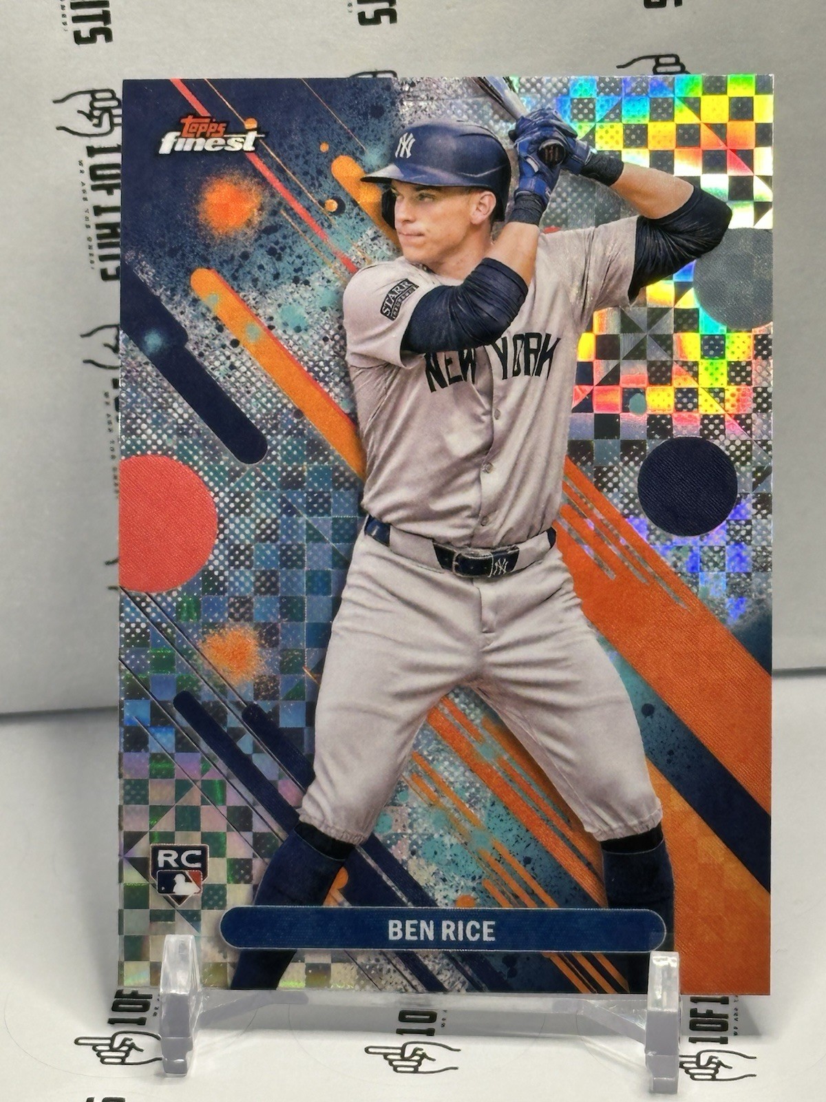 2025 Topps Finest Ben Rice Common RC X-Fractor Rookie #48 Yankees
