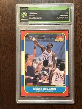 1986 Fleer Basketball #8 Benoit Benjamin Authentic/ Preserved Free Shipping