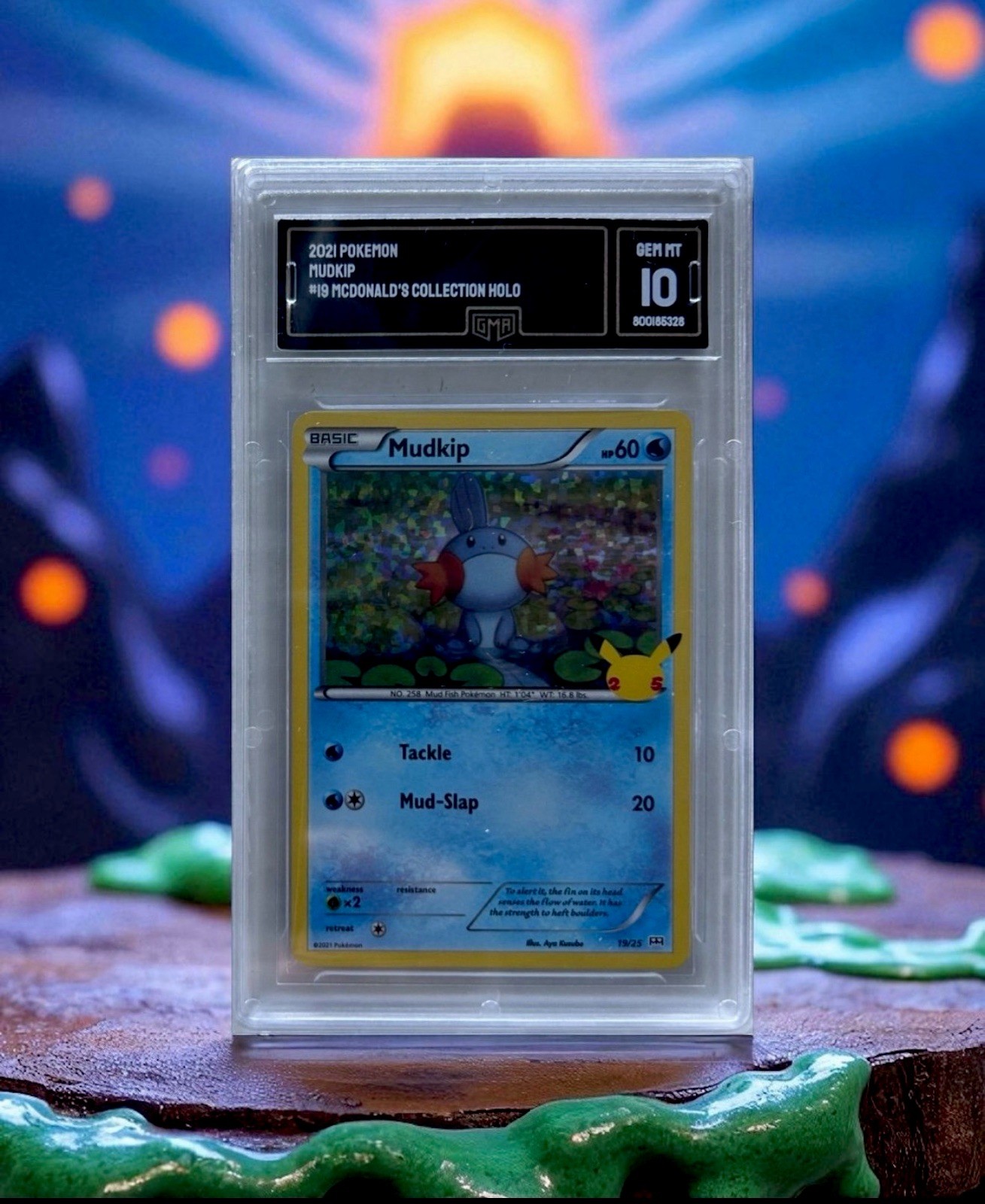 2021 POKEMON McDONALD'S COLLECTION MUDKIP #19/25 PROMO HOLO GMA 10