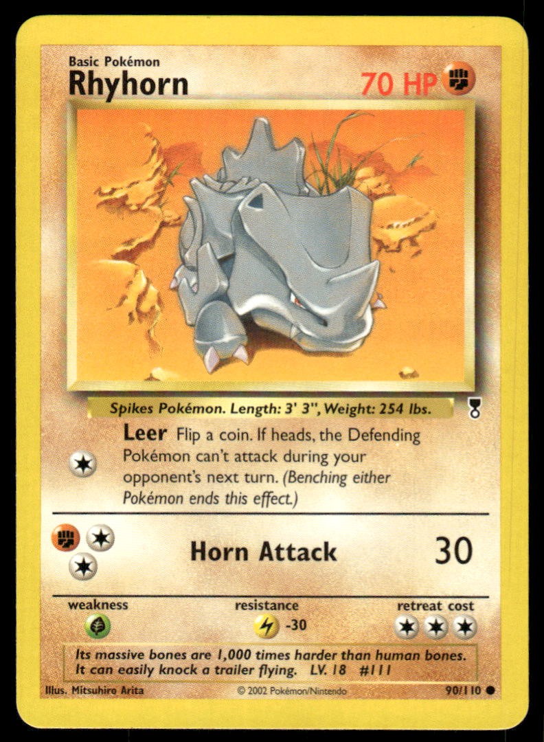 Pokemon TCG Legendary Collection #90/110 Rhyhorn NM