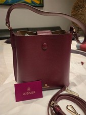 AIGNER Schulter - Hand Tasche Amira Burgundy NEU