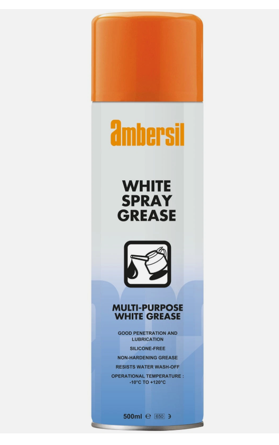Ambersil White Grease Spray Multi-Purpose Maintenance Grease Lubricant 500ml