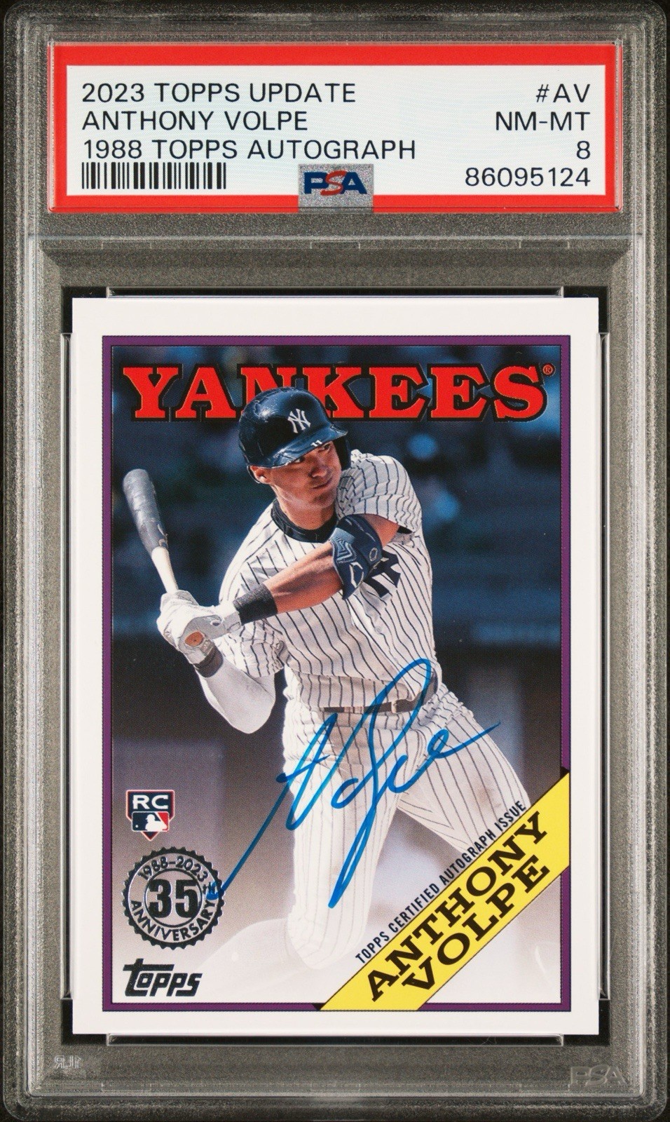 2023 Topps Update Series 1988 Topps Baseball Autographs Anthony Volpe #88BAU-AV