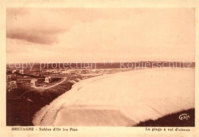 Sables d Or les Pins La plage a vol d_oiseau
