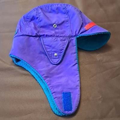 Vintage Columbia Trapper Hat Size Small/Medium Purple 90's Aviator/Pilot Style 