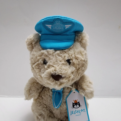 Jellycat Bartholomew Bear Junior Pilot Harrods Exclusive Brand New