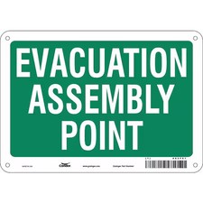 Condor 485F61 Safety Sign, 7 In Height, 10 In Width, Aluminum, Vertical