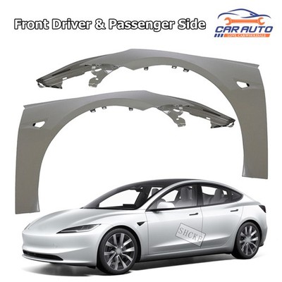 Front Fender Left+Right for Tesla Model 3 2017-2023 Primed 1081401E0D 1081400E0D