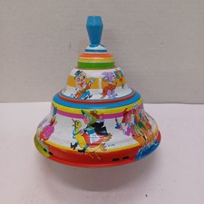 Vintage Tin Toy Spinning Top Nursery Ryme Theme Humpty Dumpty Ohio Art