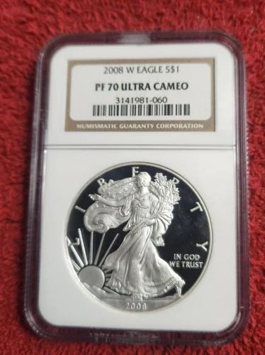 2008 w silver proof American eagle NGC PF 70 Ultra Cameo (060)