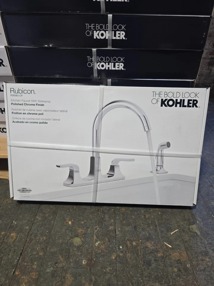 Rubicon Grifo de cocina de dos manijas con spray lateral K-R26582-VS Foto 2 de 2