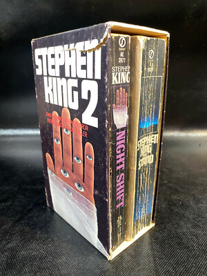Stephen King 2 Vtg Box Set Night Shift & The Stand paperbacks