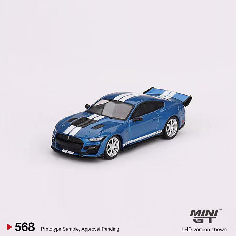 MINIGT 1:64 Metal Model Car Ford Shelby GT500 Dragon Snake Vehicle #568 Blue