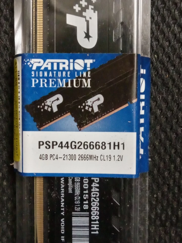 Patriot Signature Premium 4GB DDR4 2666MHz (PC4-21300) PSP48G266681H1 NEW SEALED - Image 3 of 3