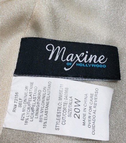 Maxine Of Hollywood Womens Swimwear Plus Size 20W Floral Stretch Hawaiian Black - Picture 11 of 11
