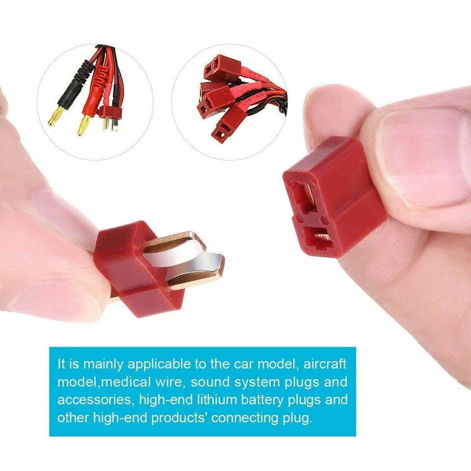 80Pcs Male Female T Plug Connectors Deans Style +Heat Shrink For RC LiPo Battery - Image 4 of 4